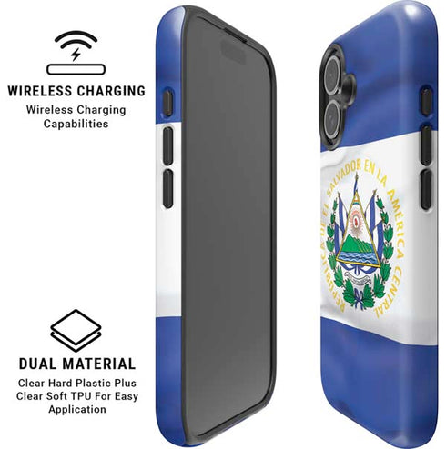 El Salvador Flag iPhone 16 Magsafe Impact Case